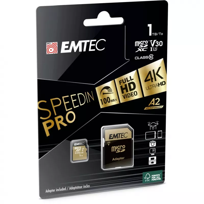 Memory Card Emtec 1TB MicroSDXC UHS-I ECMSDM1TXC10SP