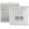 Network Socket ShiverPeaks 74251-SET Cat 5e 2-port Surface-Mount