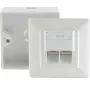 Network Socket ShiverPeaks 74251-SET Cat 5e 2-port Surface-Mount