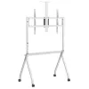 Floor TV stand MACLEAN MC-114 W for displays 55 inch–100 inch, white, VESA up to 900x600, max load 120 kg, height 115–152 cm, shelf
