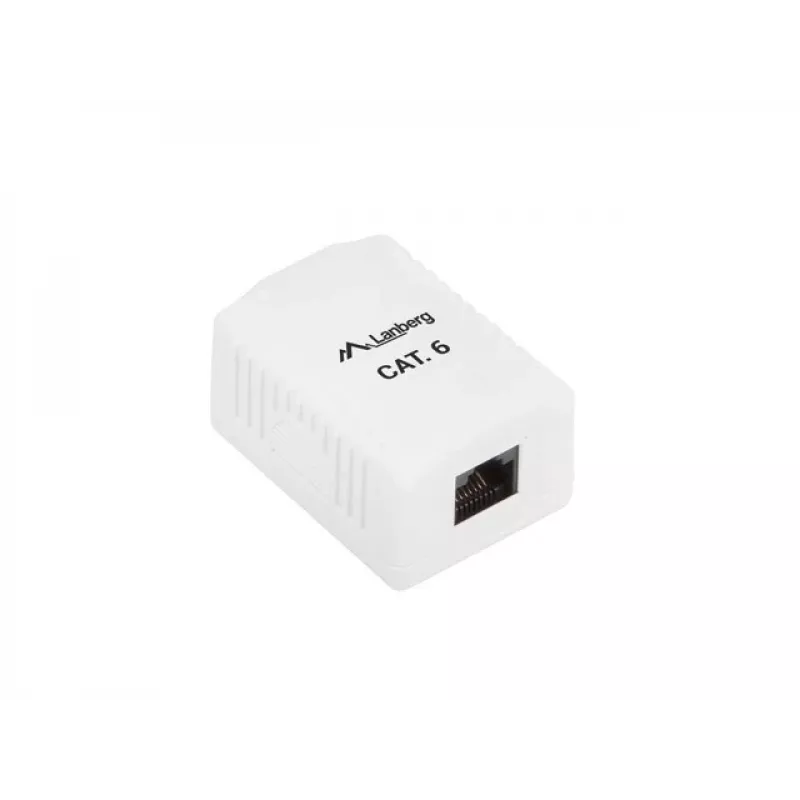LANBERG outlet box RJ-45 OU6-0001-W, Cat6, white