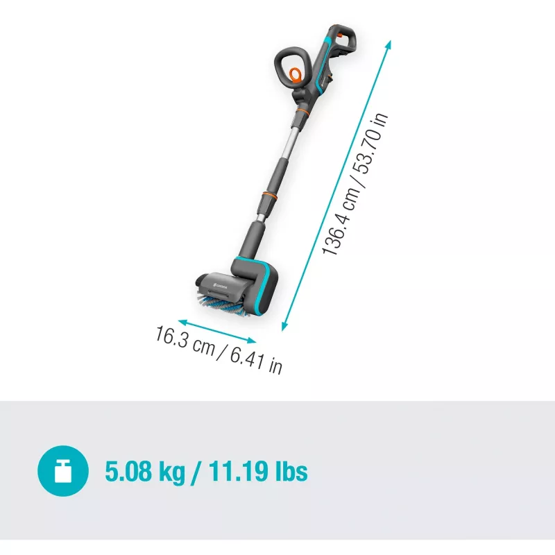 Electric Patio Cleaner GARDENA 14842-55 18V Battery Lightweight Design