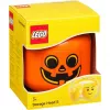 LEGO Storage Head pumpkin, klein, Storage Box orange/black