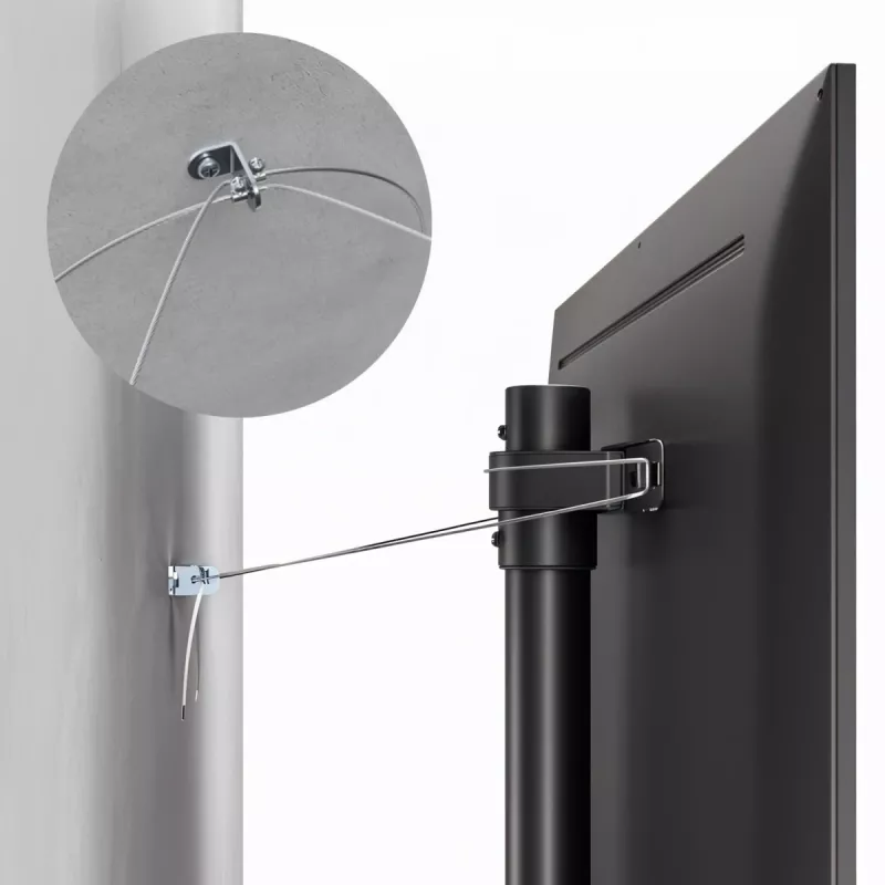 TV floor stand MACLEAN MC-494 for 32 inch–70 inch TVs, VESA up to 400×400 mm, max load 40 kg, tilt 70°