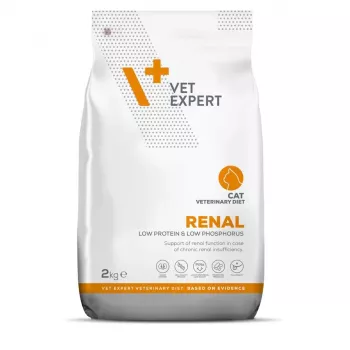Dry cat food VETEXPERT Renal veterinary diet for adult cats 2 kg — egg flavor, protein 22%, fat 18%