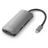 Multiport Adapter Sharkoon USB 3.0 Type C 3.2 Gen 1 Grey