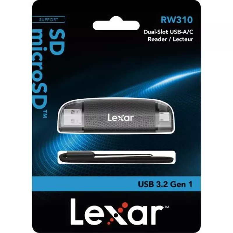 Card Reader Lexar LRW310X-BNBNG USB 2.0 Type-A/Type-C Black