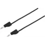 VOLTCRAFT Test Lead [Plug 4 mm - Plug 4 mm] 0.25 m Black MSB-300 (MSB-300-0.25-SW)