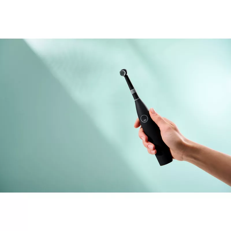 happybrush ECO R2 Allblack, Erwachsener, Vibrierende Zahnbürste, Tiefenreinigung, Polieren, Sensibel, 8800 Bewegungen pro Minute, Schwarz, Deutschland