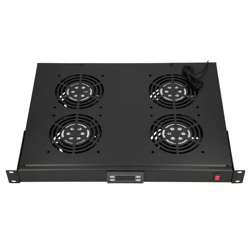 Fan panel Extralink 19 inch 4 fans with thermostat