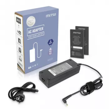 AC Adapter MITSU 19V 7.1A 135W for laptops and compatible devices