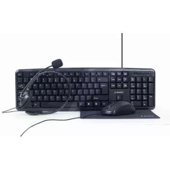Gembird KBS-UO4-01 Keyboard Mouse included Office USB QWERTY US English Black