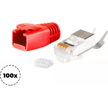 Wire connector RJ-45 ShiverPeaks 72067-100R Red