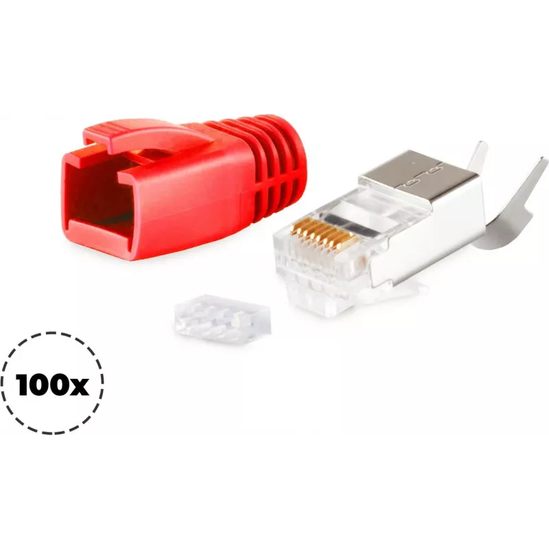 Wire connector RJ-45 ShiverPeaks 72067-100R Red