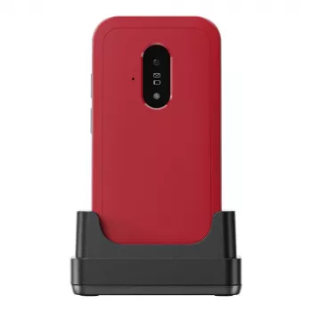 Feature phone Doro Leva E22 clamshell, 2.8 inch (7.11 cm) display, Single SIM, 0.3 MP camera, 1150 mAh, 127.8 g, Red/White