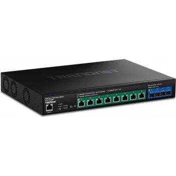 TRENDnet TPE-7124SBF - Version v1.0R - Switch - web - Smart - 8 x 10 Gigabit Ethernet + 4 x 10 Gigabit SFP+ - rack-mountable - PoE++ (720 W) (TPE-7124SBF)
