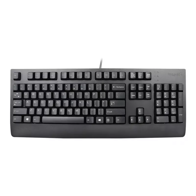 Wired Lenovo Preferred Pro II Full-size USB Keyboard, QWERTY, Romanian layout, Black, Wrist rest