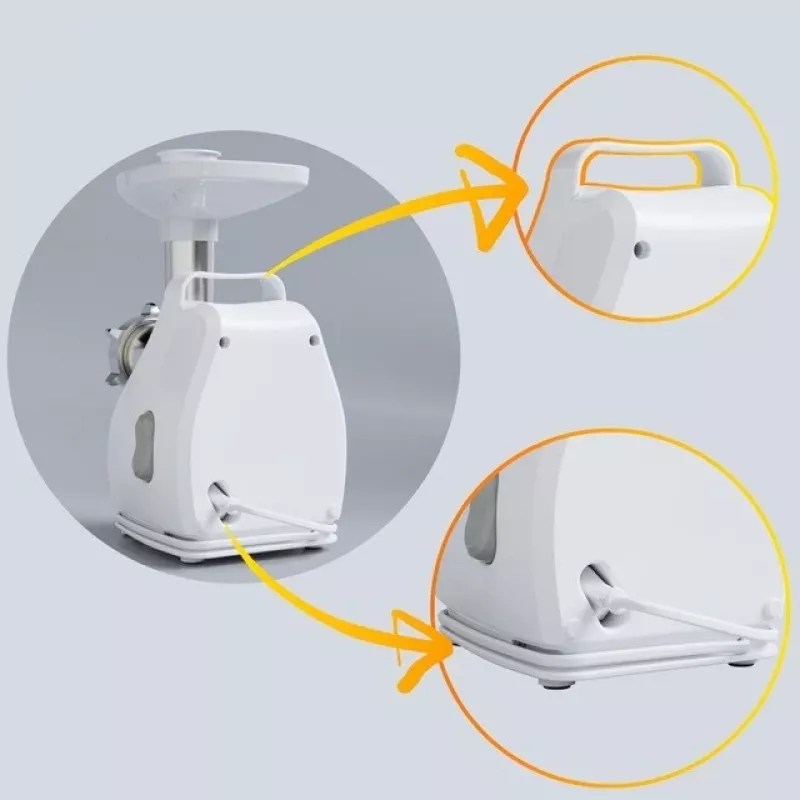 Electric meat grinder SMAPP 490.8 — 2200 W, 1 speed, 3 strainers (Ø 2.7–8 mm), white