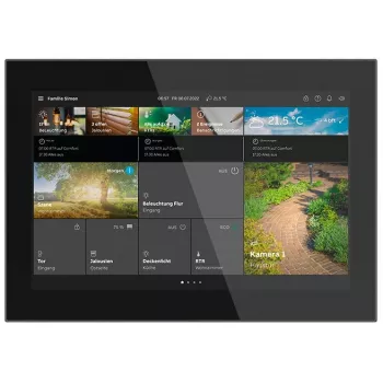 Wall-mounted touchscreen control panel busch jaeger SmartTouch 10 ST/U10.2.11-825, 10-inch, black/graphite