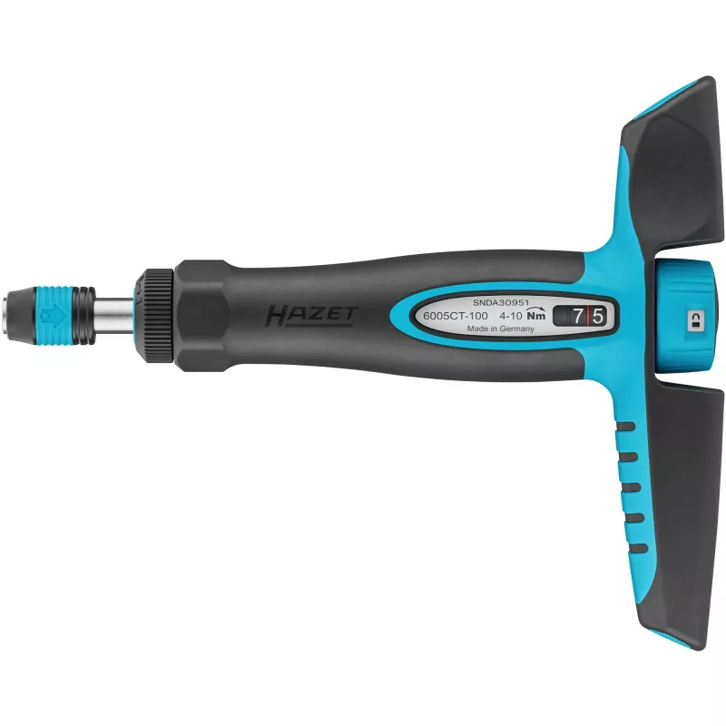 torque screwdriver 6005CT-100 (black/Blue, 4 - 10 Nm Nm, 1/4 bit holder, T-handle)
