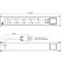 Power strip Bachmann 916.704 with 4x CEE 7/3 sockets and 1x C13 connector