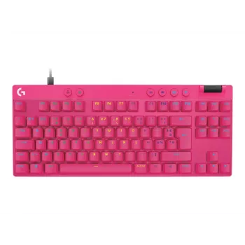 Gaming Keyboard Logitech G 920-013249 USB AZERTY French Pink Tenkeyless