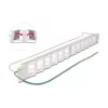 Patch panel 19 inch DELOCK 24-port keystone, tiltable ports, strain relief, 1U metallic