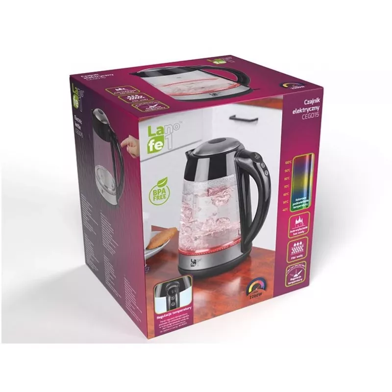 Kettle Lafe LAFCZA46806, 2200 W, 1.7 L, Black