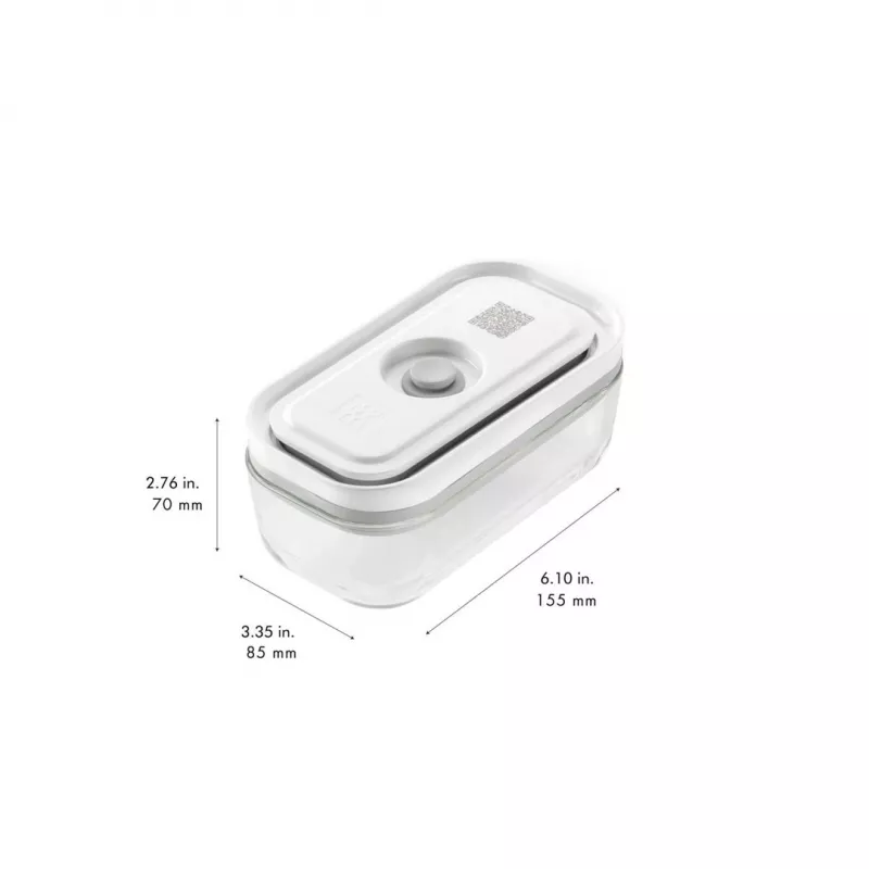 Food storage box ZWILLING FRESH & SAVE Rectangular glass/plastic set 3 pcs, 0.35/0.75/1.6 L, airtight, microwave/oven/fridge safe