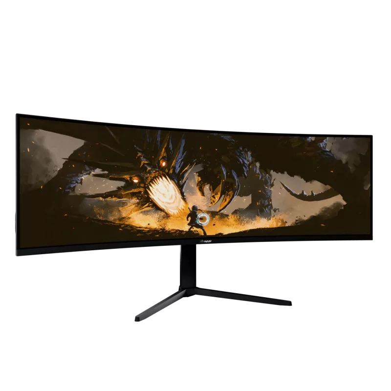 49 inch Curved LED Monitor Arozzi Nova — 5120 x 1440 Dual QHD, VA panel, 4 ms, USB hub, VESA
