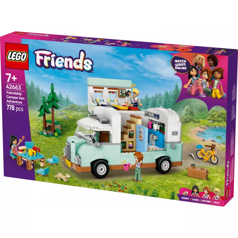LEGO Motor Home set 42663 — LEGO Friends camper van, 778 pieces, 3 mini-dolls, age 7+