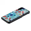 Protective phone case iKins for iPhone XR — Black Poppin Rock design