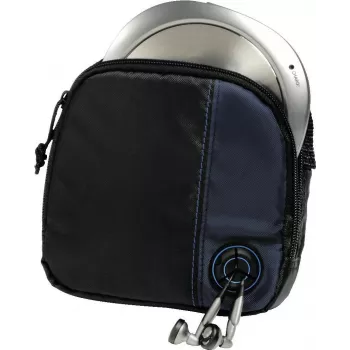 Hama CD Player Bag for Player and 3 CDs, black/blue, Black, Nylon