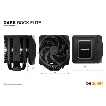 be quiet! Dark Rock Elite Processor Air cooler 13.5 cm Black 1 pc(s)