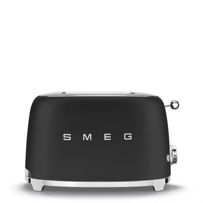 Toaster Smeg 50's Style TSF01BLMEU 2 Slice Black Stainless Steel