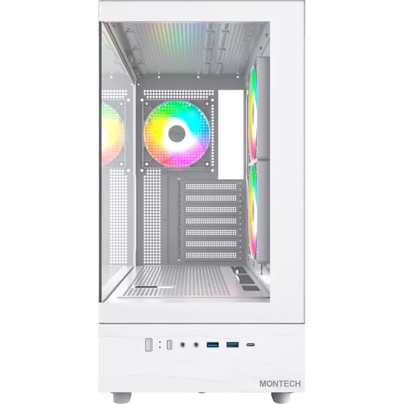 Montech XR Midi-Tower, Tempered Glass - white