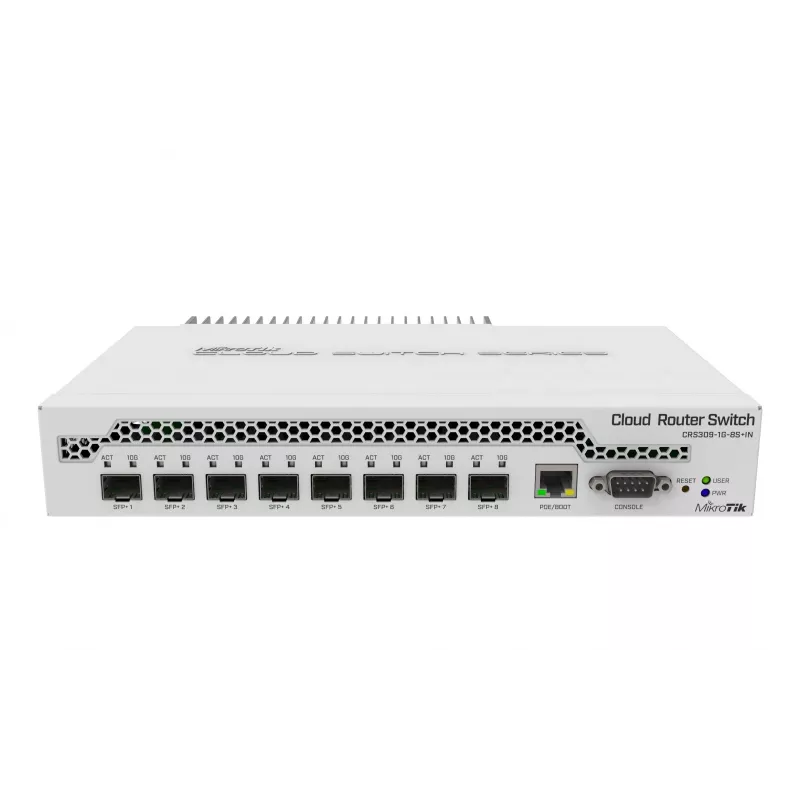 Mikrotik CRS309-1G-8S+ Managed Gigabit Ethernet (10/100/1000) Power over Ethernet (PoE) White