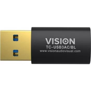 Vision Professional - USB-Adapter - USB Type A (M) to 24 pin USB-C (W) - USB3.0 - Black (TC-USB3AC/BL)