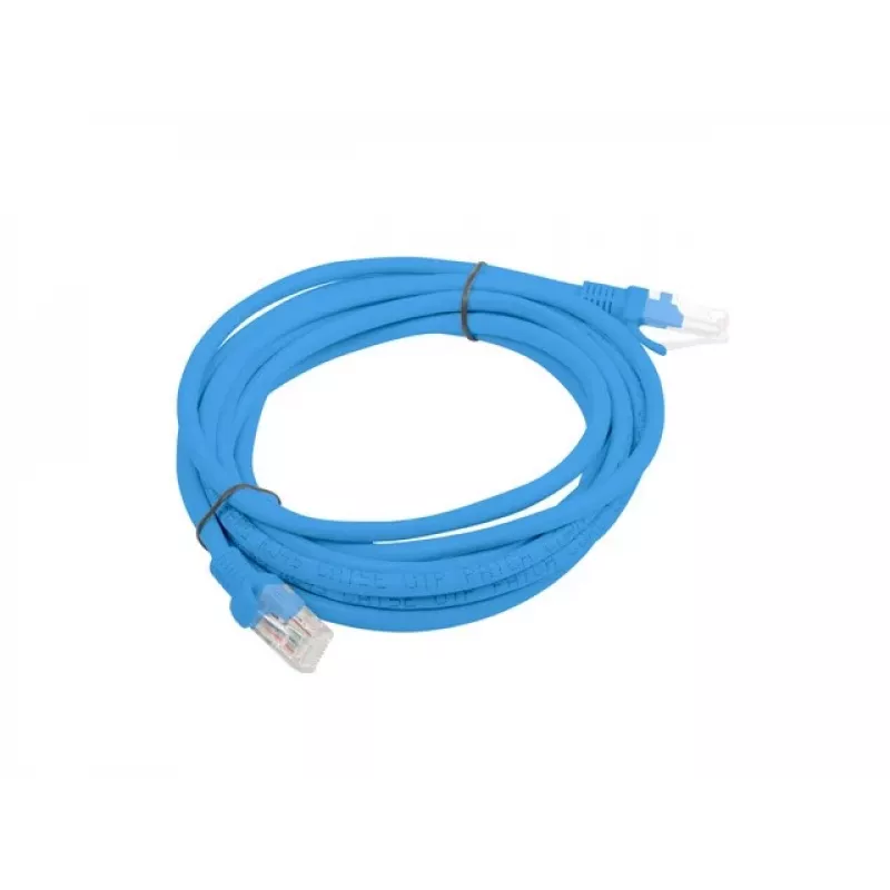 Patch cord LANBERG PCU6-20CC-0300-B RJ45 Cat.6 3 m Blue U/UTP CCA 250 MHz