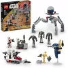 LEGO Star Wars Clone Trooper & Battle Droid Battle Pack Building Toys for Kids with Speeder Bike Vehicle 4 Minifigures and 5 Figures Gifts for Boys