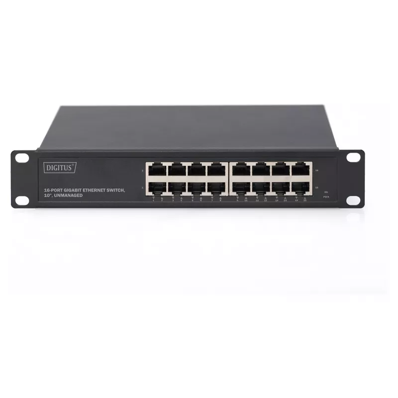 Network switch DIGITUS 10 inch Gigabit Ethernet 16-Port Unmanaged (rackmount module)