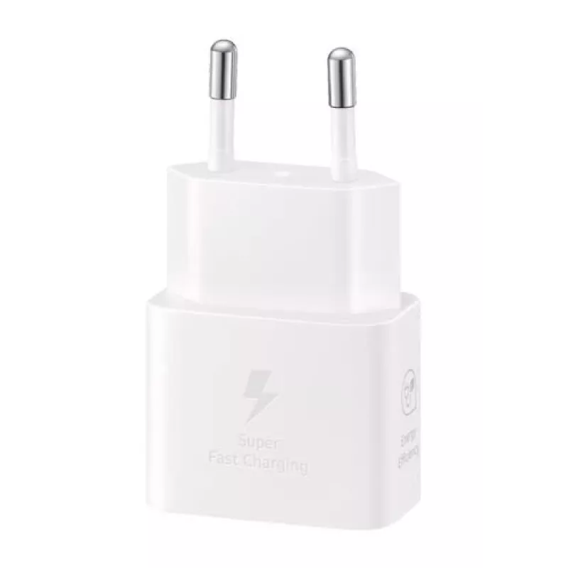 Wall USB-C Charger Samsung EP-T2510 25W White, Universal Indoor Fast Charger with PPS