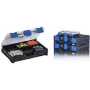 Storage box allit EuroPlus MetaBox mini 63 — polypropylene, black/blue, with removable dividers