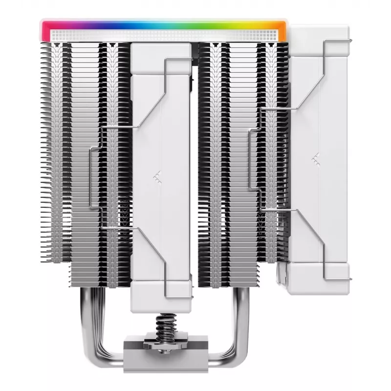 Air cooler DeepCool AK620 Digital SE White — dual 120 mm fans, 6 heat pipes, PWM, LGA 1700 support, built-in display
