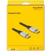 DeLOCK DisplayPort Cable 16K 60 Hz 1 m silver metal