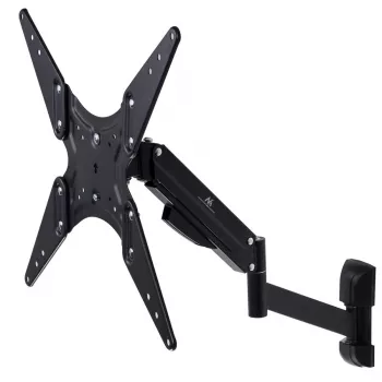 TV gas spring bracket MACLEAN MC-784 for 32–55 inch TVs, adjustable tilt and height, max load 21 kg, wall mount, black