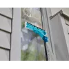 Window cleaning tool Leifheit 51120 with 28 cm stainless steel blade and turquoise handle