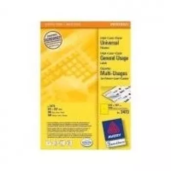 Self-adhesive printer label AVERY 3473 Yellow 210 x 297 mm