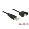 USB cable DeLOCK 85462 USB 2.0 0.25 m Black