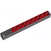 Bachmann 19'' 2m 8x Schuko H05VV-F 3G 1.00mm² power extension 8 AC outlet(s) Black, Red